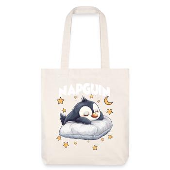 Gift for Penguin Friends & Power Nappers - Stanley/Stella Heavyweight Recycled Tote Bag - natural white - Front