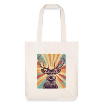 Cerfs de renne Bois de renne vintage - Tote bag épais recyclé Stanley/Stella - blanc cassé - Devant