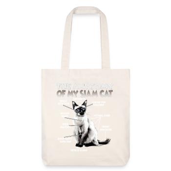 Siamkatzen T | Siamkatzen Katzen Siam Katzenhalter - Stanley/Stella recycelter Heavyweight Stoffbeutel - Naturweiß - Vorne