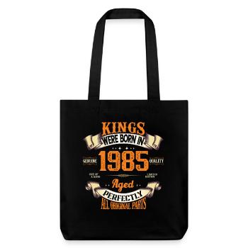 kings born in 1985 - Tote bag épais recyclé Stanley/Stella - noir - Devant