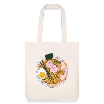 Klassisches Ramen, japanische Nudelschüssel, Foodie-Asiater - Stanley/Stella recycelter Heavyweight Stoffbeutel - Naturweiß - Vorne