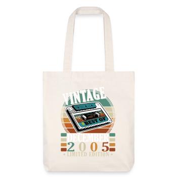 Édition limitée Vintage décembre 2005 - Tote bag épais recyclé Stanley/Stella - blanc cassé - Devant
