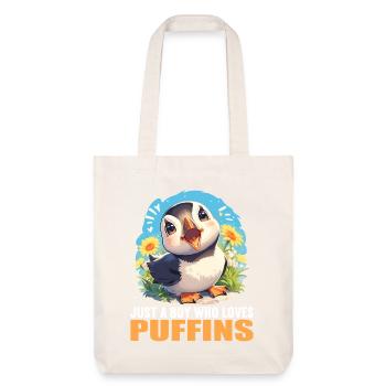 Puffin Papageientaucher - Stanley/Stella recycelter Heavyweight Stoffbeutel - Naturweiß - Vorne
