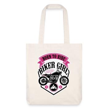 Biker Girl Motorcycle Shield - Stanley/Stella recycelter Heavyweight Stoffbeutel - Naturweiß - Vorne
