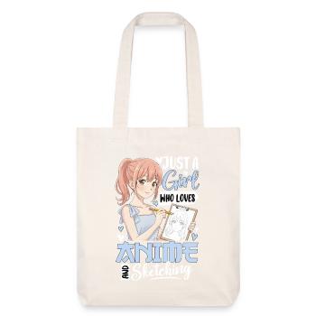Just A Girl Who Loves Anime And Sketching - Stanley/Stella recycelter Heavyweight Stoffbeutel - Naturweiß - Vorne