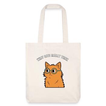 What Cats Really Think Funny Math Saying - Stanley/Stella Heavyweight Recycled Tote Bag - natural white - Front