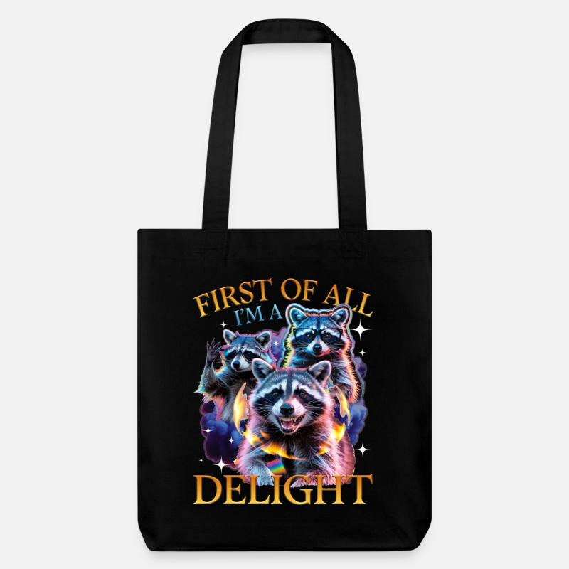 Drôle de raton laveur - Tote bag épais recyclé Stanley/Stella - noir