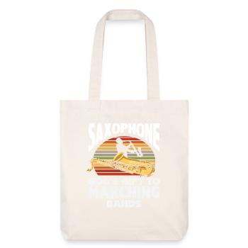 Retro God Marching Bands Saxophone Saxophoniste - Tote bag épais recyclé Stanley/Stella - blanc cassé - Devant