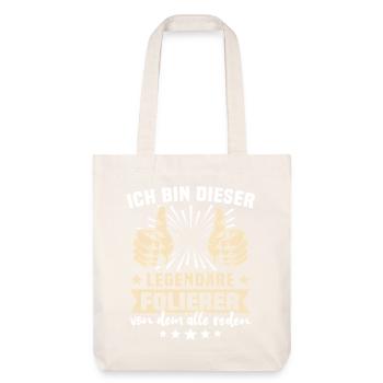 Dictons de Folier - Tote bag épais recyclé Stanley/Stella - blanc cassé - Devant