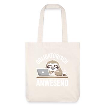 Bureau de réunion obligatoire du Sloth Sloth Telco - Tote bag épais recyclé Stanley/Stella - blanc cassé - Devant