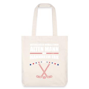 Alter Mann - Mannheim Eishockey Fan | Retro - Stanley/Stella recycelter Heavyweight Stoffbeutel - Naturweiß - Vorne