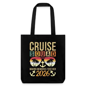 Cruise Squad 2026 Making Memories Together - Stanley/Stella recycelter Heavyweight Stoffbeutel - Schwarz - Vorne