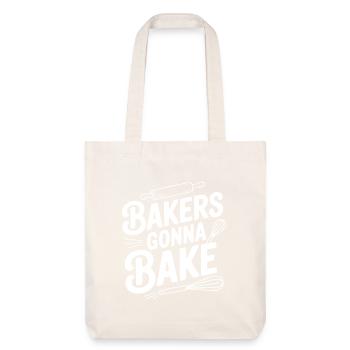 Bäcker gehen zum Backen - Stanley/Stella recycelter Heavyweight Stoffbeutel - Naturweiß - Vorne