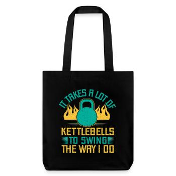 Fitness Fanatics A Lot Kettlebells To Swing - Stanley/Stella recycelter Heavyweight Stoffbeutel - Schwarz - Vorne