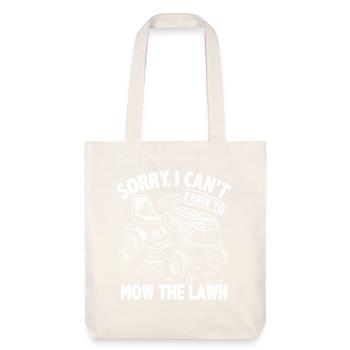 Désolé, je ne peux pas, je dois tondre la pelouse - Tote bag épais recyclé Stanley/Stella - blanc cassé - Devant