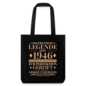 80 ans parfaitement vieilli mille 1946 - Tote bag épais recyclé Stanley/Stella - noir - Devant