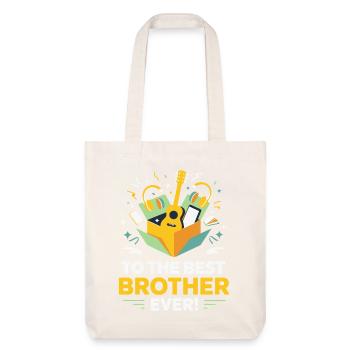Musique de boîte cadeau Best Brother Ever - Tote bag épais recyclé Stanley/Stella - blanc cassé - Devant