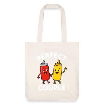 Couple parfait Ketchup Mustarde Amis - Tote bag épais recyclé Stanley/Stella - blanc cassé - Devant