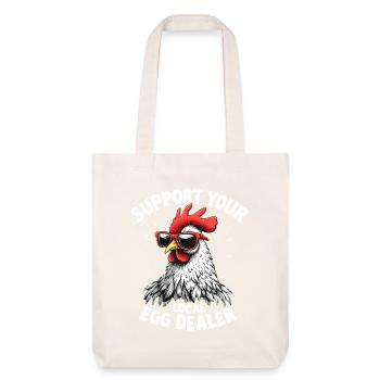 Soutenez votre vendeur local d’œufs - Tote bag épais recyclé Stanley/Stella - blanc cassé - Devant