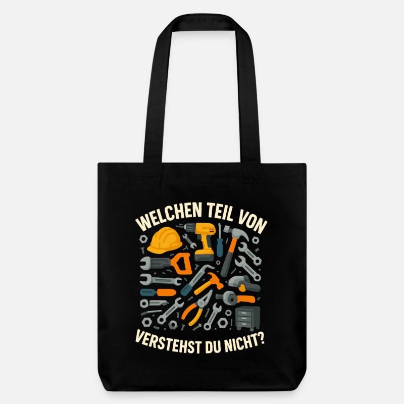 Tool chaos, which part saying funny - Stanley/Stella Heavyweight Recycled Tote Bag - black
