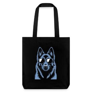 Belgischer Schäferhund - Stanley/Stella recycelter Heavyweight Stoffbeutel - Schwarz - Vorne