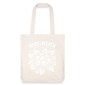 Heidelbeeren Illustration - Stanley/Stella recycelter Heavyweight Stoffbeutel - Naturweiß - Vorne