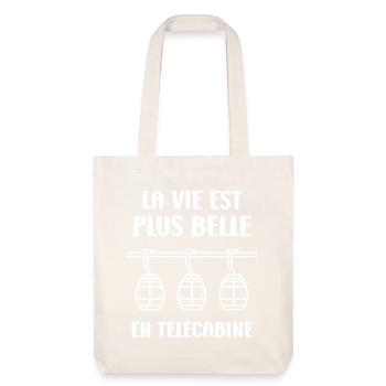 La Vie Plus Belle en Télécabine - Tote bag épais recyclé Stanley/Stella - blanc cassé - Devant