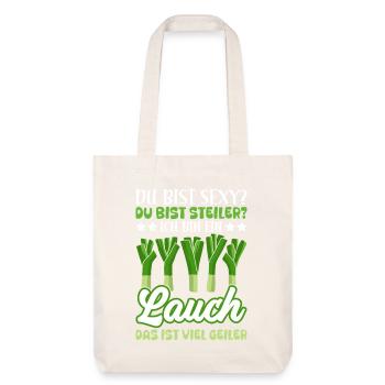 Salle de sport TU ES SEXY, TU ES PLUS RAIDE JE SUIS UN POIREAU - Tote bag épais recyclé Stanley/Stella - blanc cassé - Devant