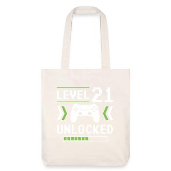 21st Birthday Level 21 unlocked - Stanley/Stella Heavyweight Recycled Tote Bag - natural white - Front