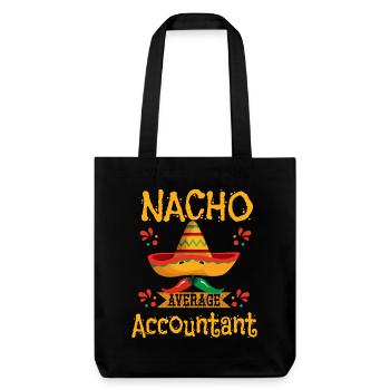 Nacho Durchschnittlicher Buchhalter - Stanley/Stella recycelter Heavyweight Stoffbeutel - Schwarz - Vorne