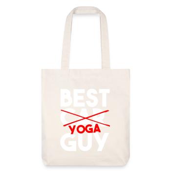 Bester Yoga-Typ lustiger männlicher Yogi-Workout-Shirt - Stanley/Stella recycelter Heavyweight Stoffbeutel - Naturweiß - Vorne