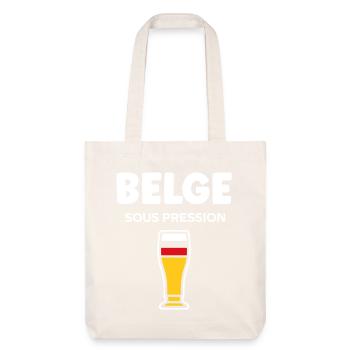 Belge Sous Pression Verre Bière - Tote bag épais recyclé Stanley/Stella - blanc cassé - Devant