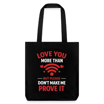 Funny WiFi Internet Connection Online Signal Humor - Stanley/Stella Heavyweight Recycled Tote Bag - black - Front