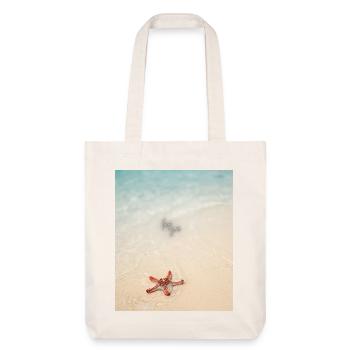L’amour sur la plage et les étoiles de mer - Tote bag épais recyclé Stanley/Stella - blanc cassé - Devant