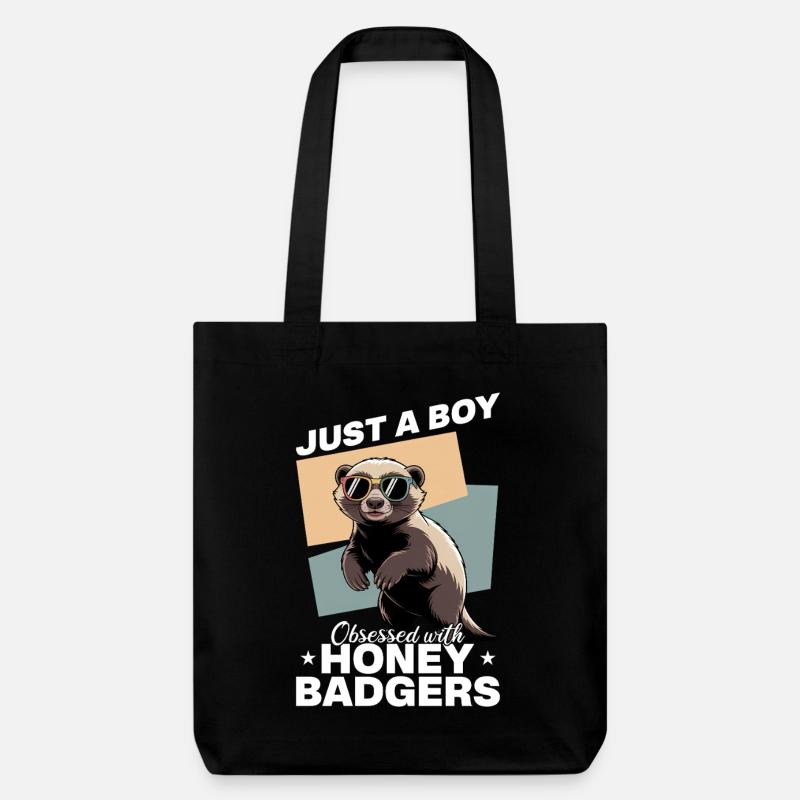 Blaireau drôle - Tote bag épais recyclé Stanley/Stella - noir
