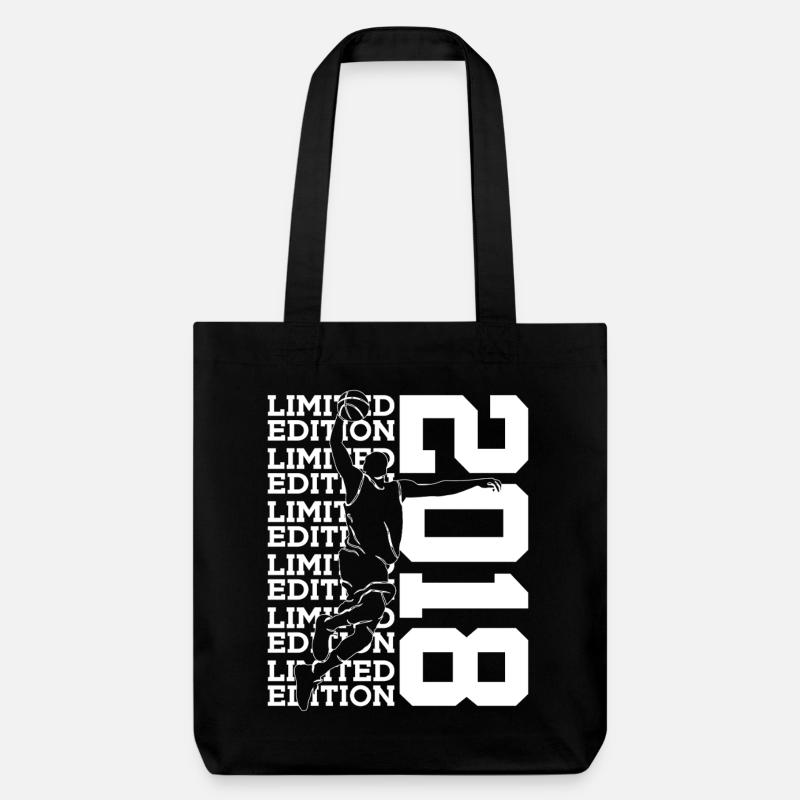 LIMITED EDITION 2018 BASKETBALL 8. GEBURTSTAG - Stanley/Stella recycelter Heavyweight Stoffbeutel - Schwarz