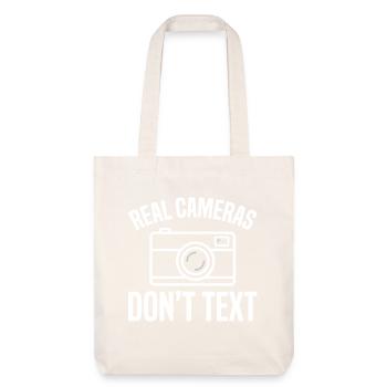Real Cameras Don't Text Design - Stanley/Stella Heavyweight Recycled Tote Bag - natural white - Front