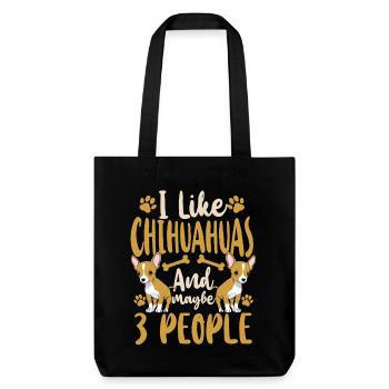 Chihuahua Chihuahueño J’aime bien - Tote bag épais recyclé Stanley/Stella - noir - Devant