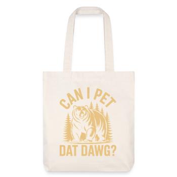 Can I Pet Dat Dawg, Hiking, Hiking - Stanley/Stella Heavyweight Recycled Tote Bag - natural white - Front