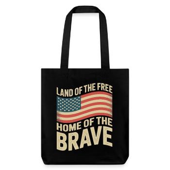 Terre de la Liberté - Drapeau vintage des États-Unis - Tote bag épais recyclé Stanley/Stella - noir - Devant