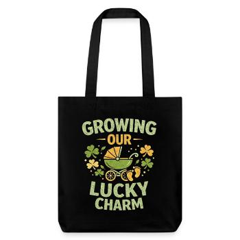 Annonce de grossesse de la Saint-Patrick, bébé - Tote bag épais recyclé Stanley/Stella - noir - Devant