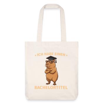 Licence 2026 Capybara Dicton, pour la remise des diplômes universitaires - Tote bag épais recyclé Stanley/Stella - blanc cassé - Devant