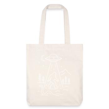 Vaisseau OVNI Sasquatch d’abduction extraterrestre Bigfoot - Tote bag épais recyclé Stanley/Stella - blanc cassé - Devant
