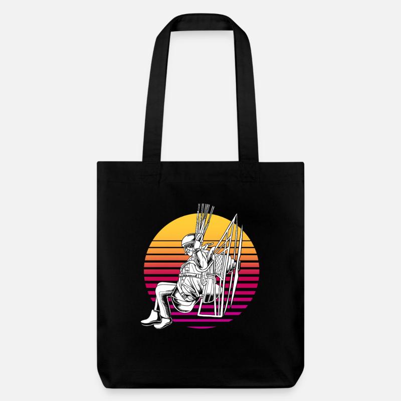 Gleitschirm Gleitschirmfliegen Paragliding - Stanley/Stella recycelter Heavyweight Stoffbeutel - Schwarz