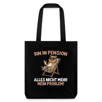 Retraité Quokka refroidi sur une chaise longue - Tote bag épais recyclé Stanley/Stella - noir - Devant