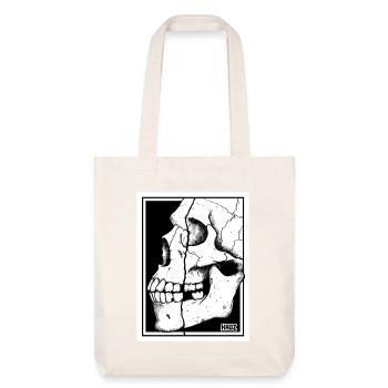 Broken Skull Portrait - Stanley/Stella Heavyweight Recycled Tote Bag - natural white - Front