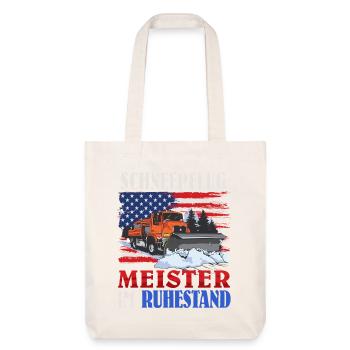 SCHNEEPFLUG MEISTER IM RUHESTAND Lustiges - Stanley/Stella recycelter Heavyweight Stoffbeutel - Naturweiß - Vorne