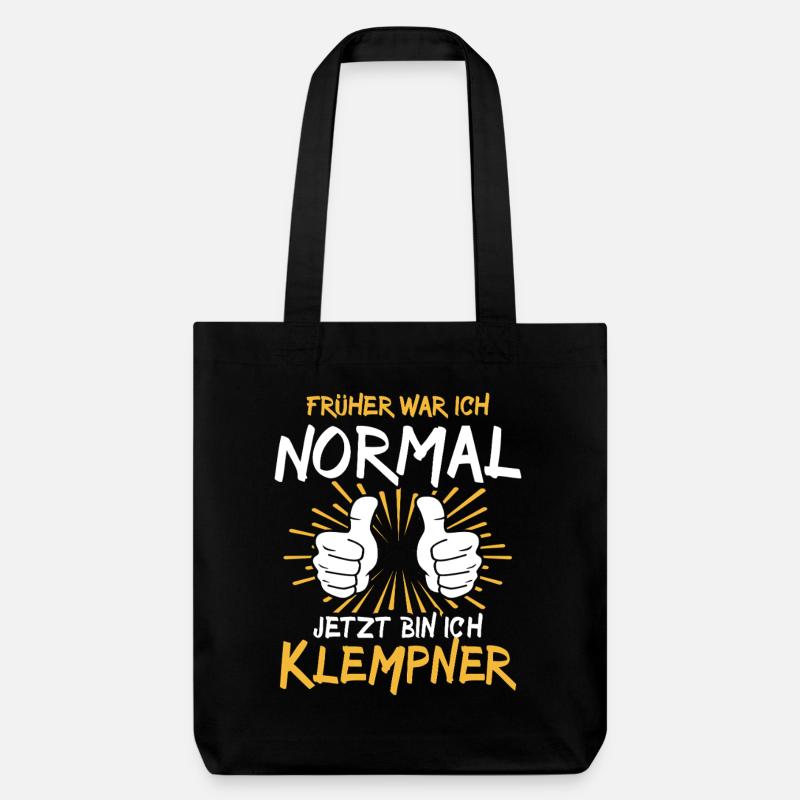 Klempner Spruch - Stanley/Stella recycelter Heavyweight Stoffbeutel - Schwarz