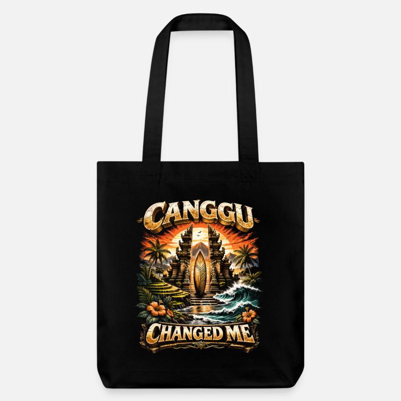 Le voyage à Bali Canggu m’a changé - Tote bag épais recyclé Stanley/Stella - noir