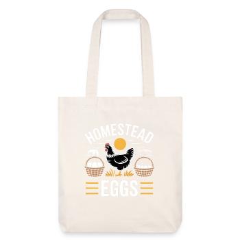 Homestead Eggs Chicken Holder Chicken - Stanley/Stella Heavyweight Recycled Tote Bag - natural white - Front